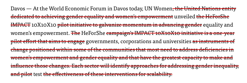 Edited UN Women press release