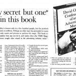 An with a clever headline for David Ogilvy's book on advertising and writing