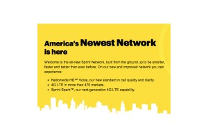 Sprint's 4G LTE network USP — from the Sprint website